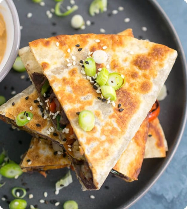 Kimcheesy Stacked Quesadilla